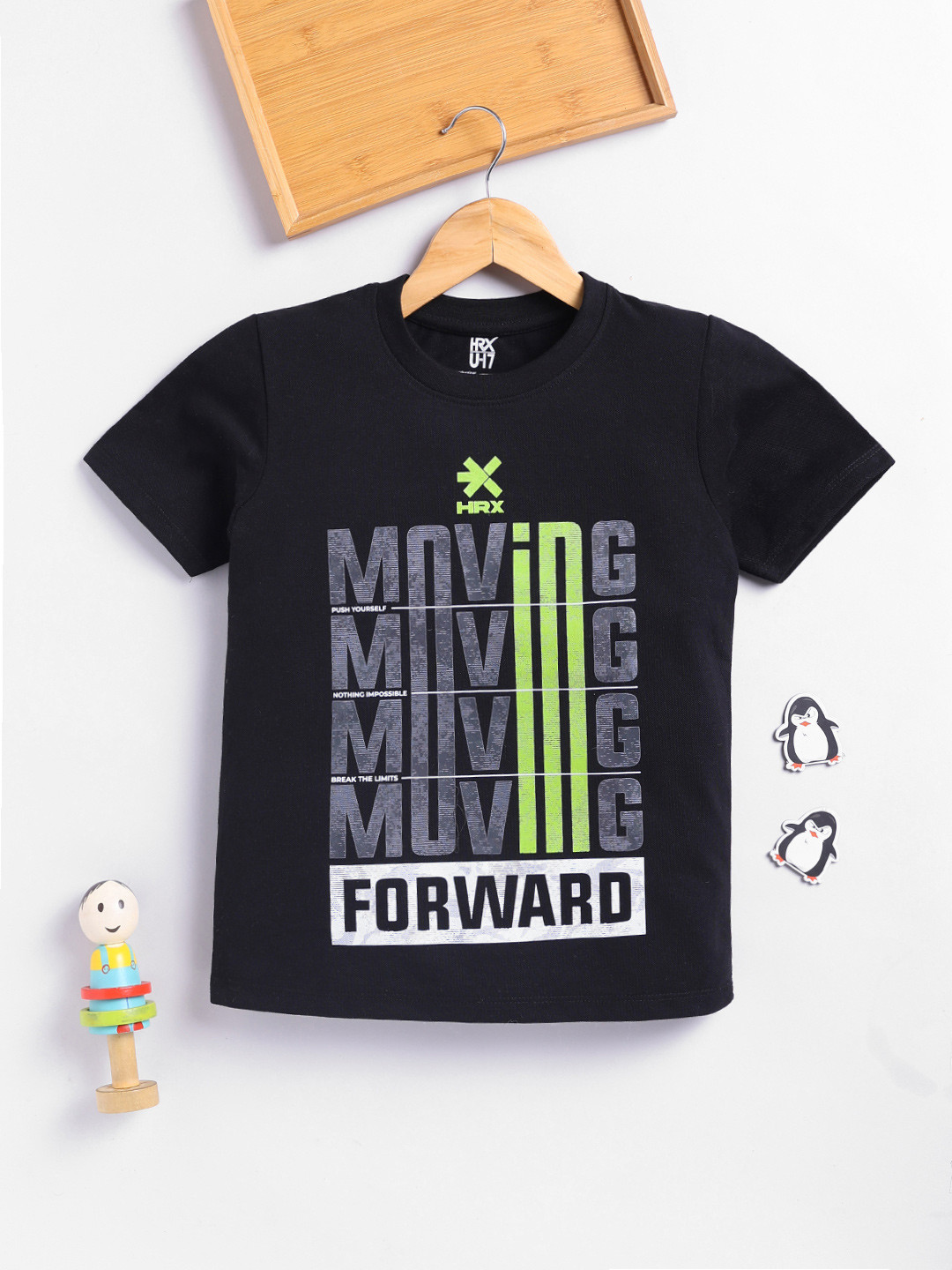 HRX by Hrithik Roshan Boys U17 Typography Printed T-shirt