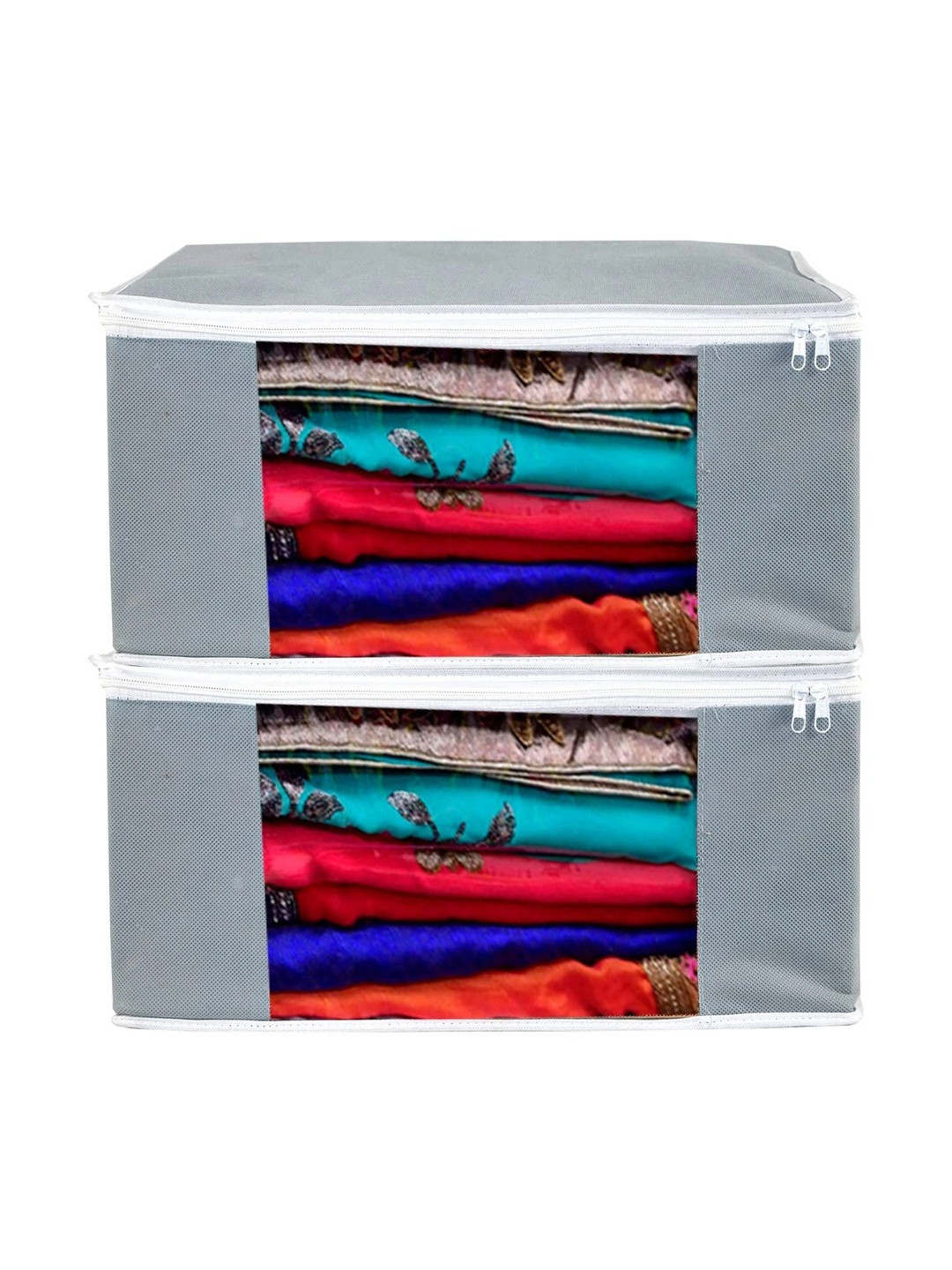 AARON INC Grey Set of 2 Reusable Sweater Bag Organisers