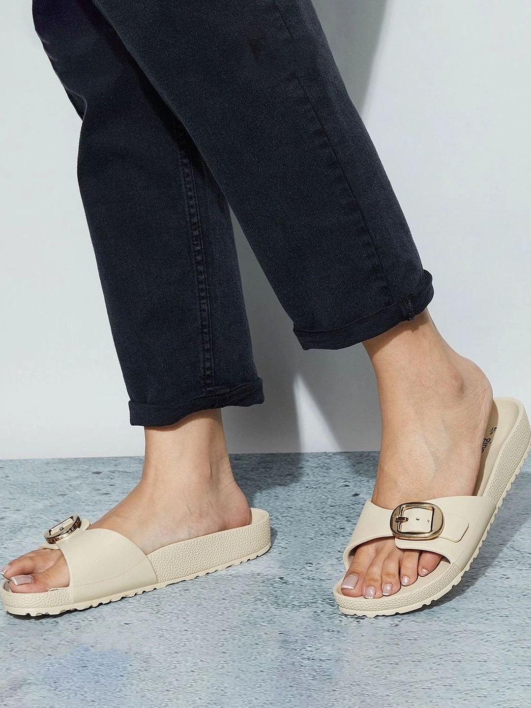 Ginger by Lifestyle Women Buckle Design Sliders