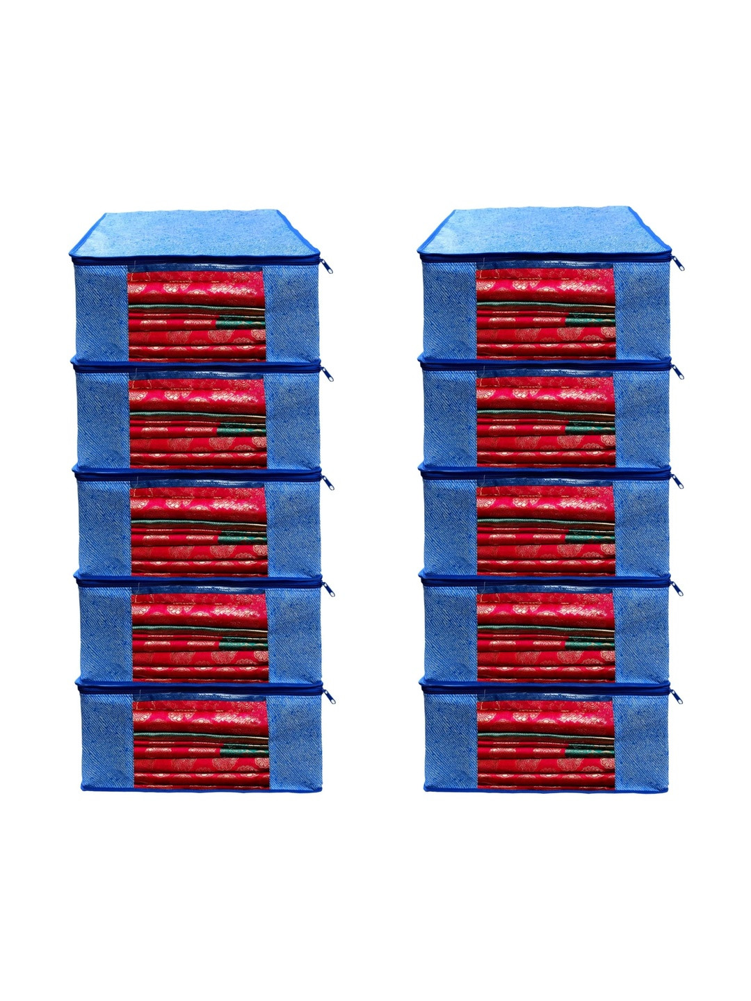 AARON INC Blue Set of 6 Reusable Multi-Utility Organisers