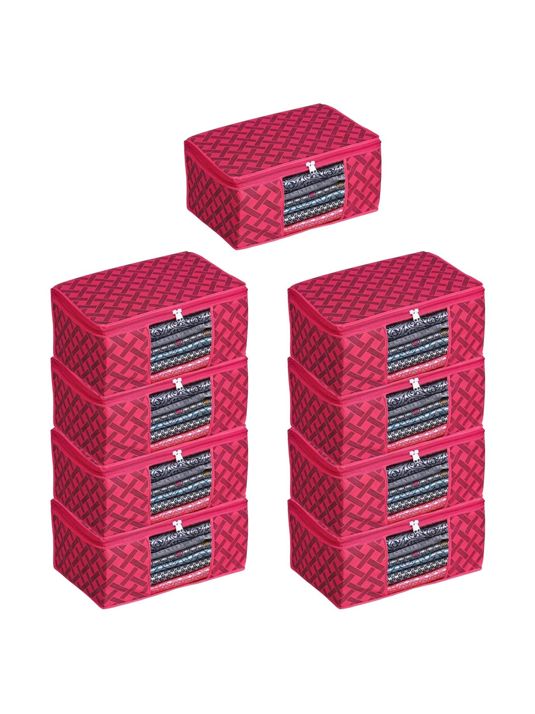 AARON INC Red Set of 6 Reusable Multi-Utility Organisers