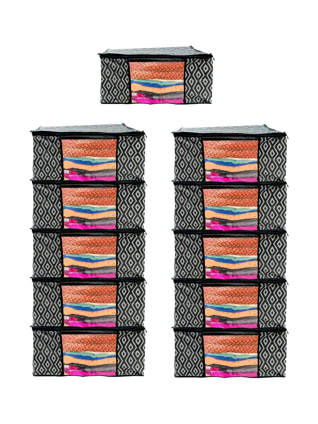AARON INC Black Set of 6 Reusable Multi-Utility Organisers