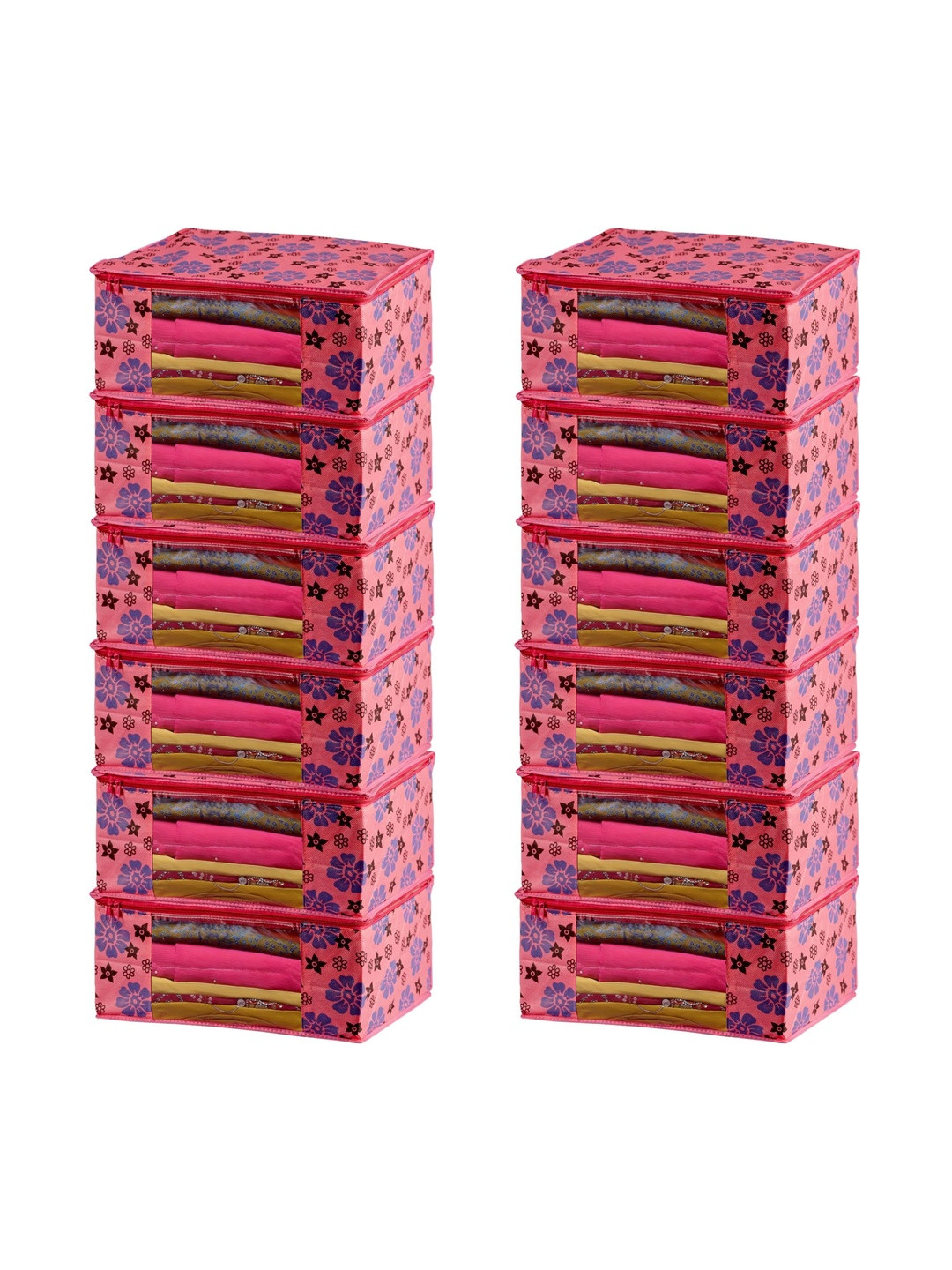 AARON INC Pink Set of 6 Reusable Suit Organiser Organisers