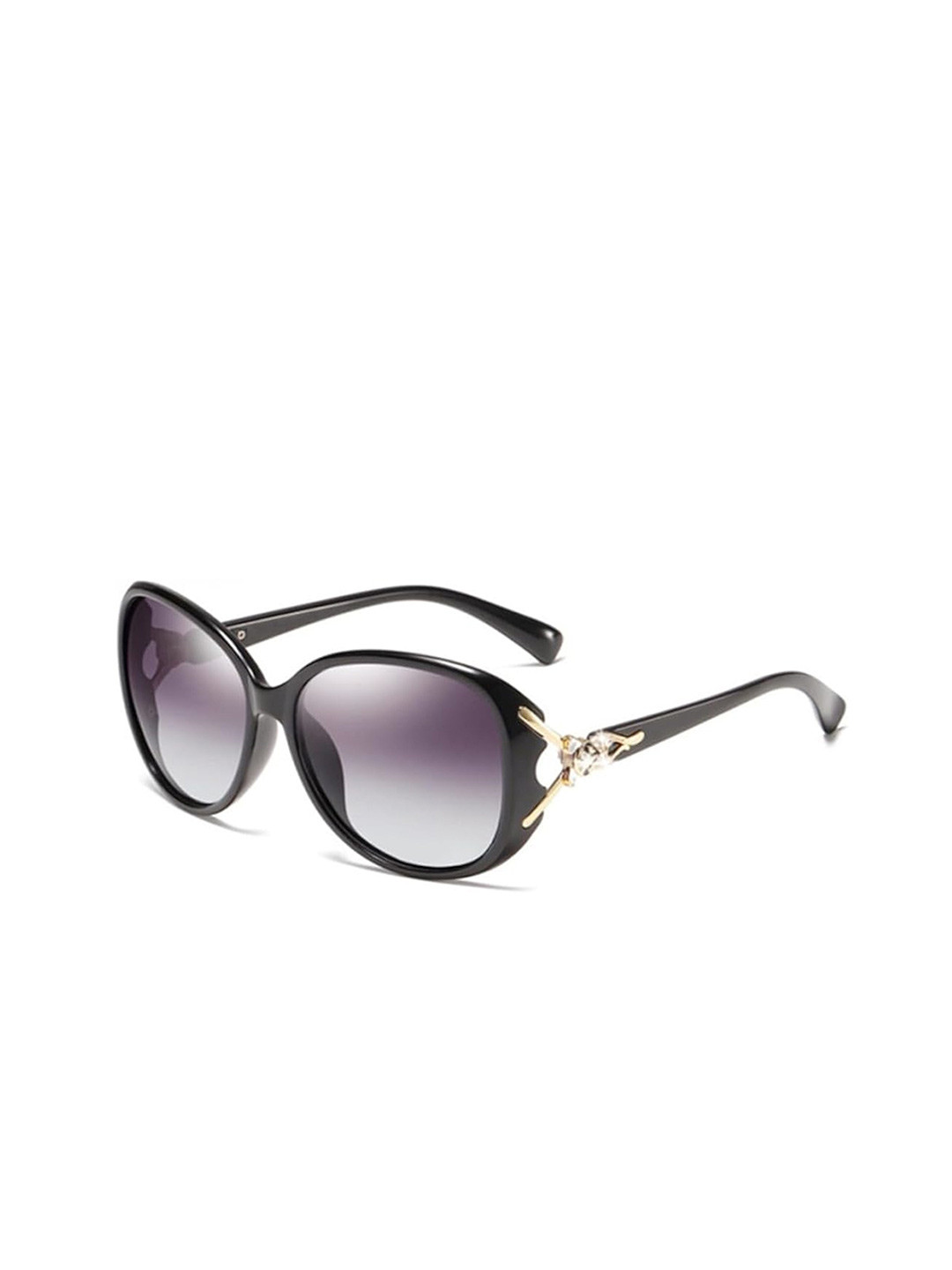 DressBerry Women Black Oversized Sunglasses with UV Protected Lens FOX BLACK