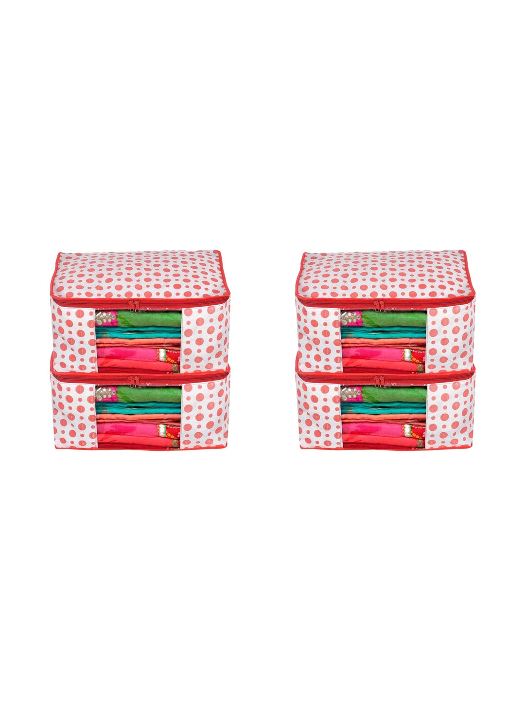AARON INC Red Set of 4 Reusable Multi-Utility Organisers