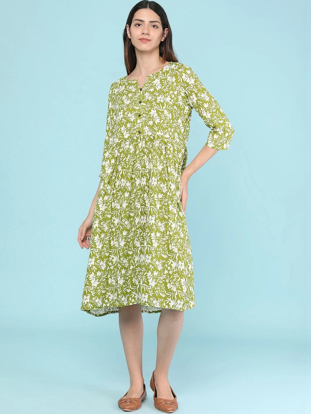 LIMEROAD Floral Print A-Line Dress