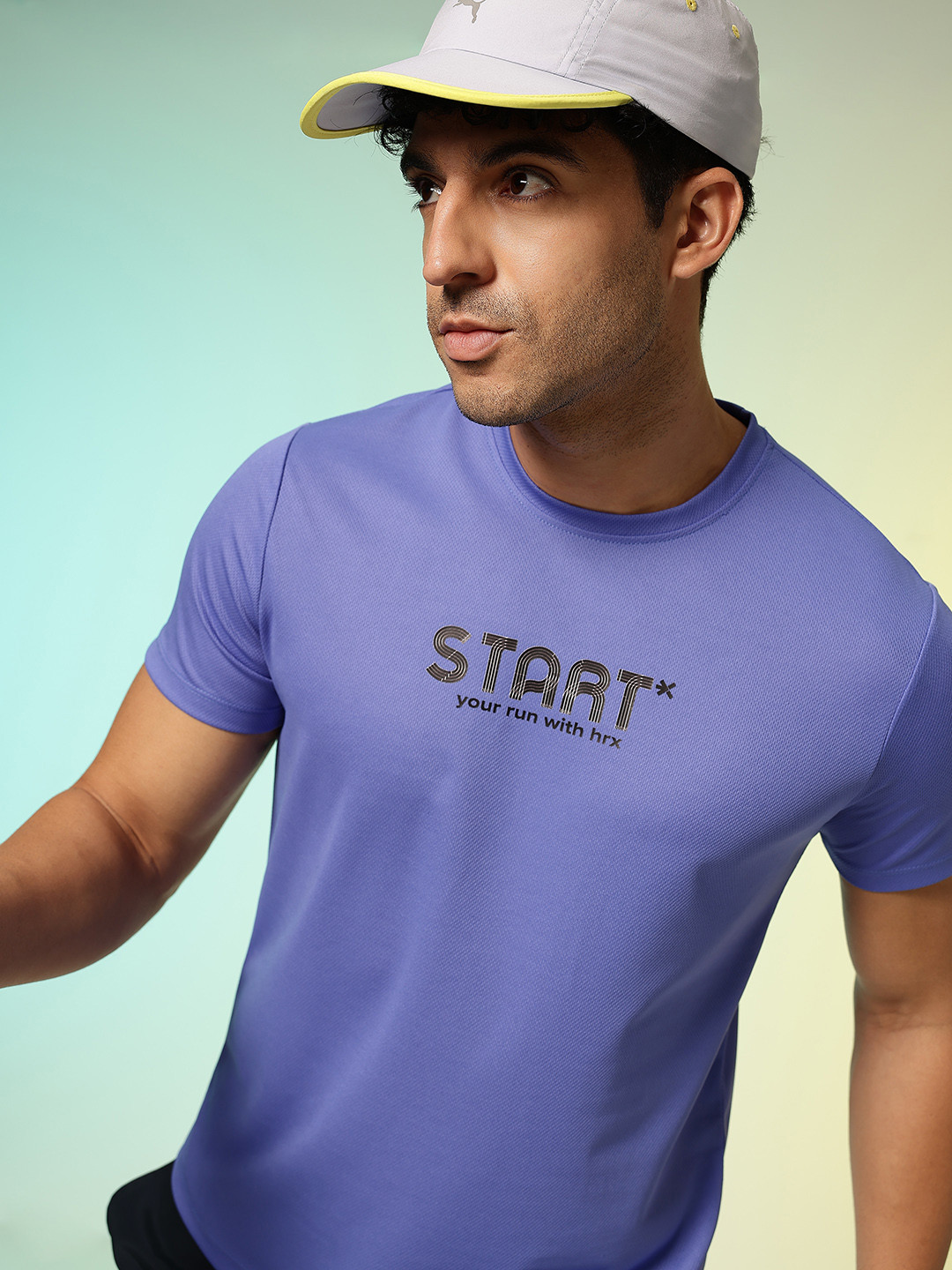 HRX by Hrithik Roshan Typography Printed Rapid-Dry Running  T-shirt