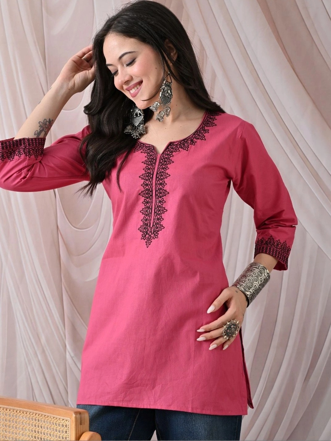 GANIX FASHION THAT DEFINE YOU Embroidered Tunic