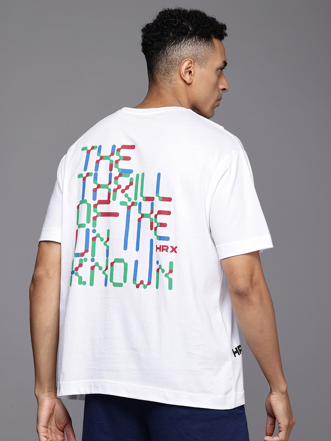 HRX by Hrithik Roshan Men Typography Printed Bio Finish Oversized T-shirt