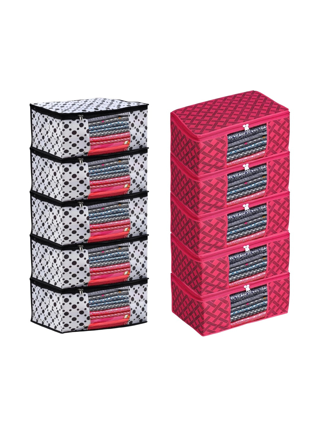 AARON INC Multicoloured Set of 5 Reusable Multi-Utility Organisers