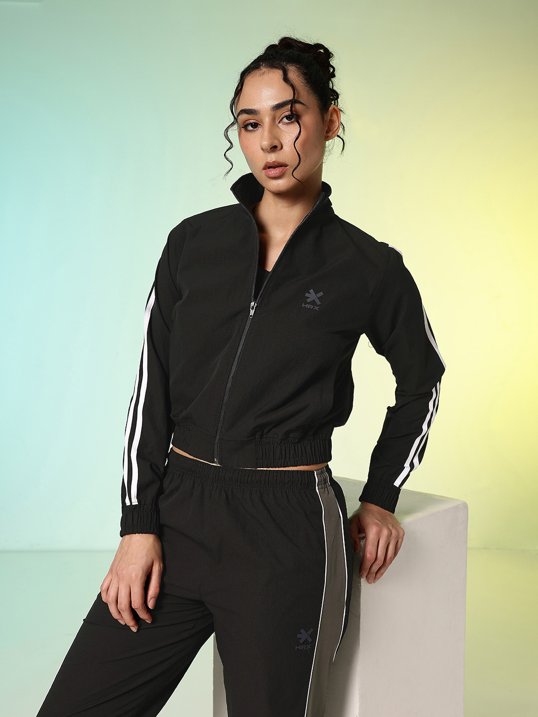 HRX by Hrithik Roshan Mock Collar Rapid-Dry Tracksuits