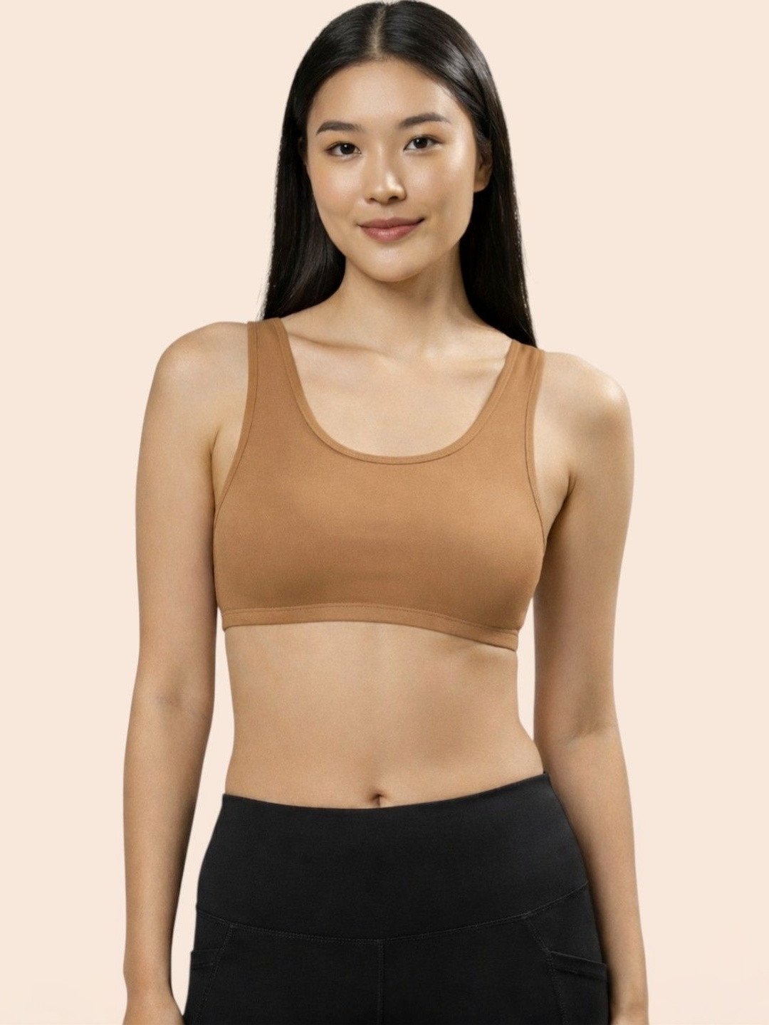 HRX by Hrithik Roshan Women Cotton Wirefree Non Padded Combed Full Coverage Slip-on Bra