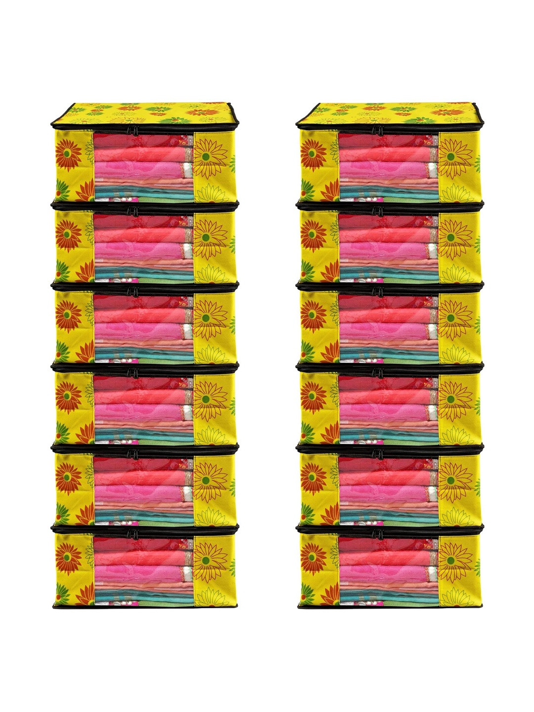 AARON INC Yellow Set of 6 Reusable Suit Organiser Organisers