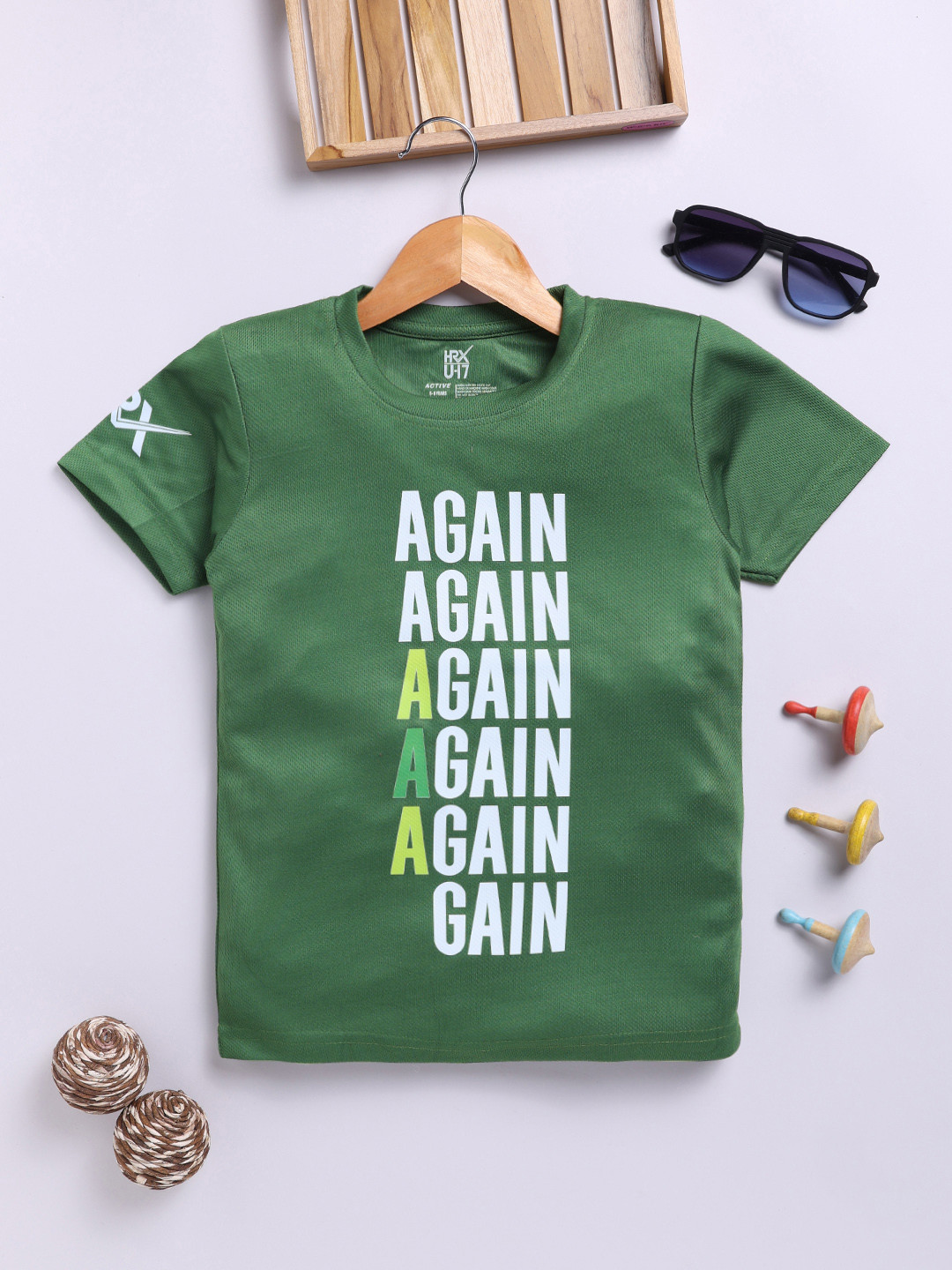 HRX by Hrithik Roshan Boys Typography Printed T-shirt