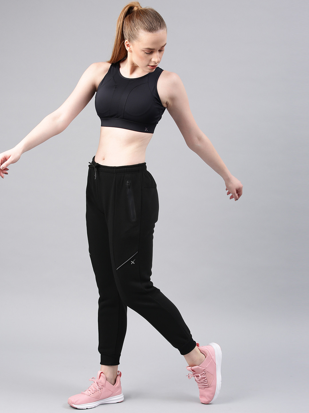 HRX by Hrithik Roshan Women Black Solid Joggers