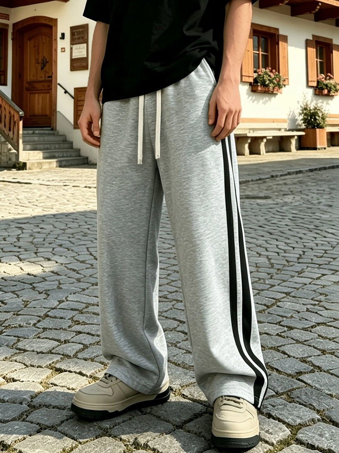 JERKYN Men Relaxed Fit Colourblocked Training Track Pants