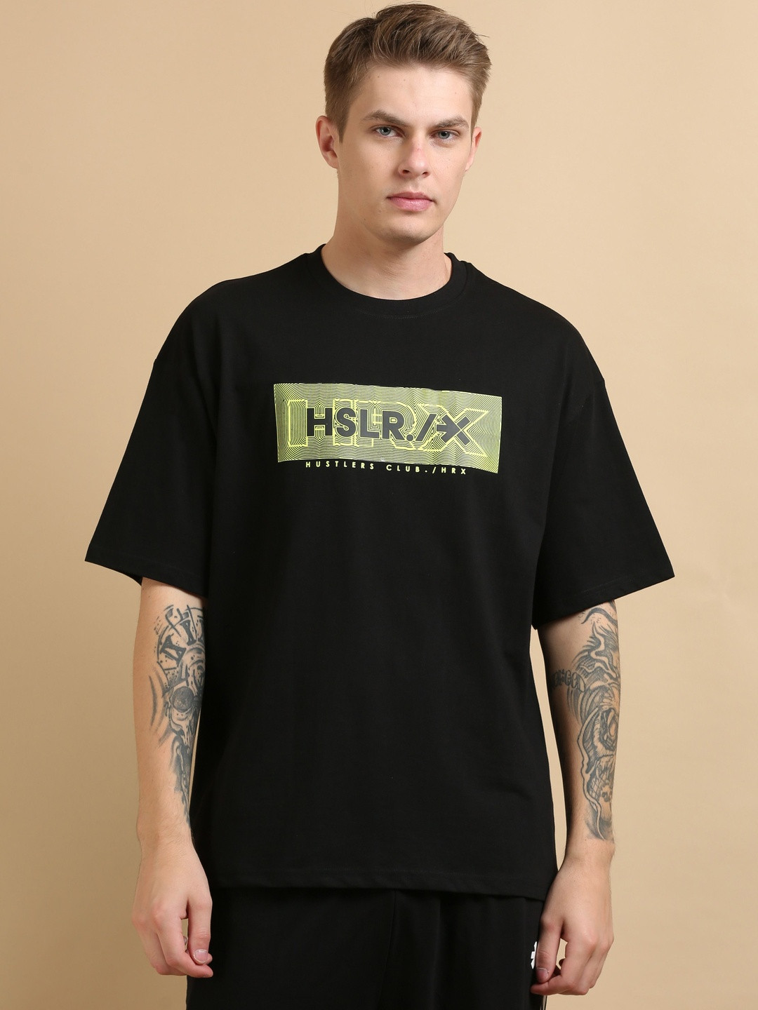 HRX by Hrithik Roshan Mens Lifestyle Relaxed T-shirt