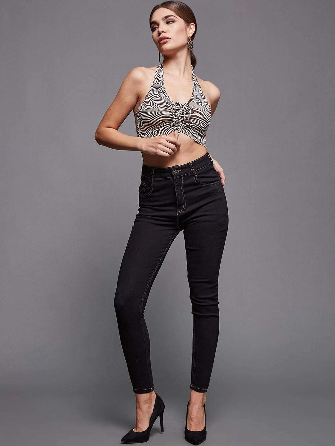 DressBerry Women Skinny Fit High Rise Clean Look Stretchable Jeans