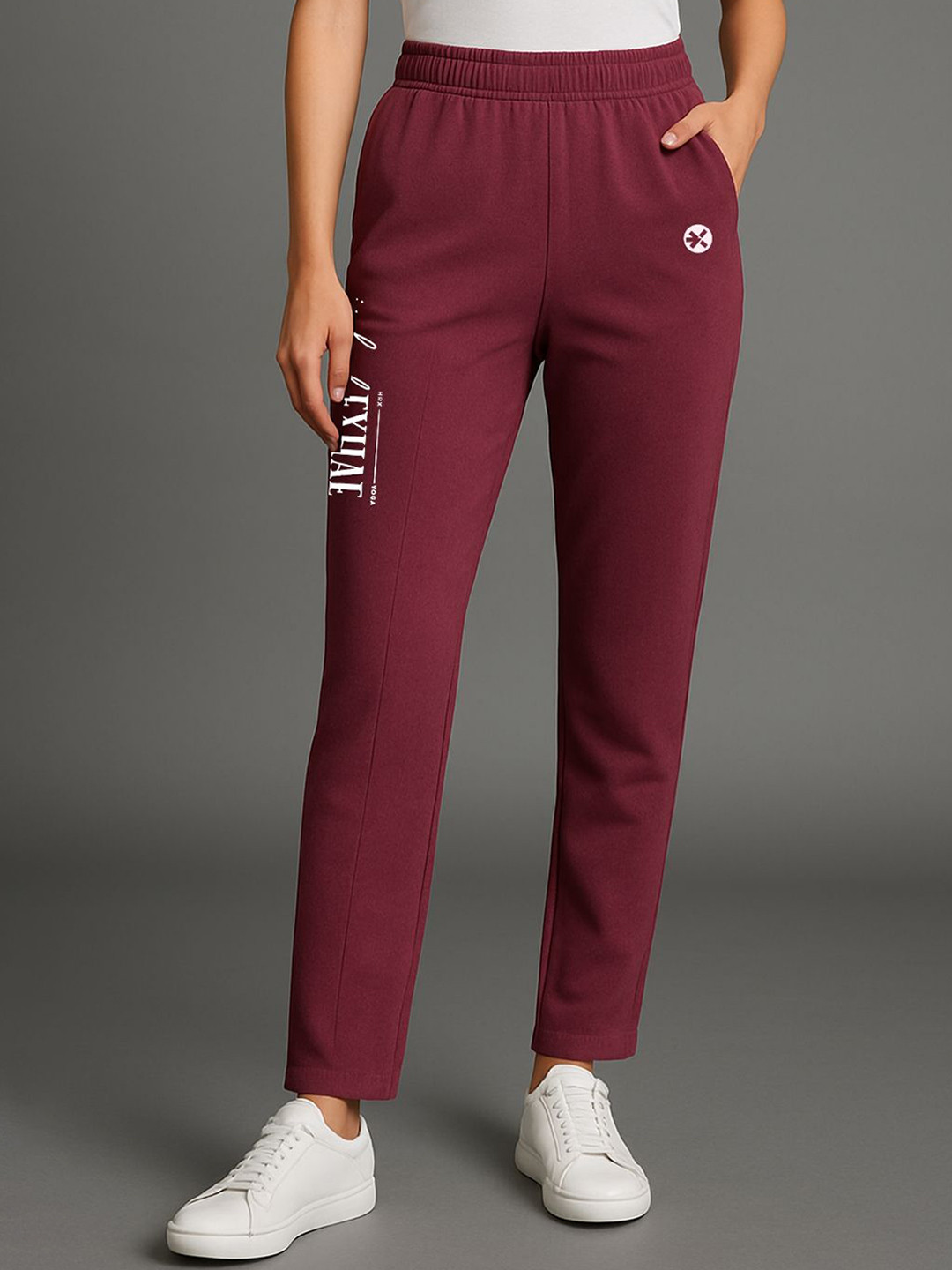HRX by Hrithik Roshan Women Printed Cotton Slim Fit Track Pants