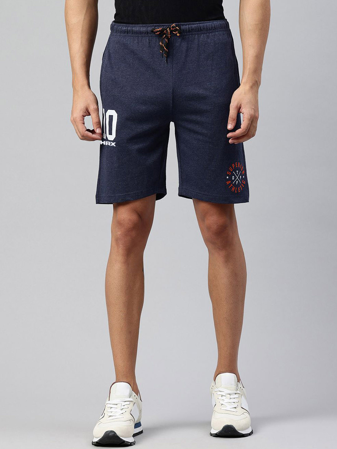 HRX by Hrithik Roshan Men Regular Fit Mid-Rise Cotton Shorts