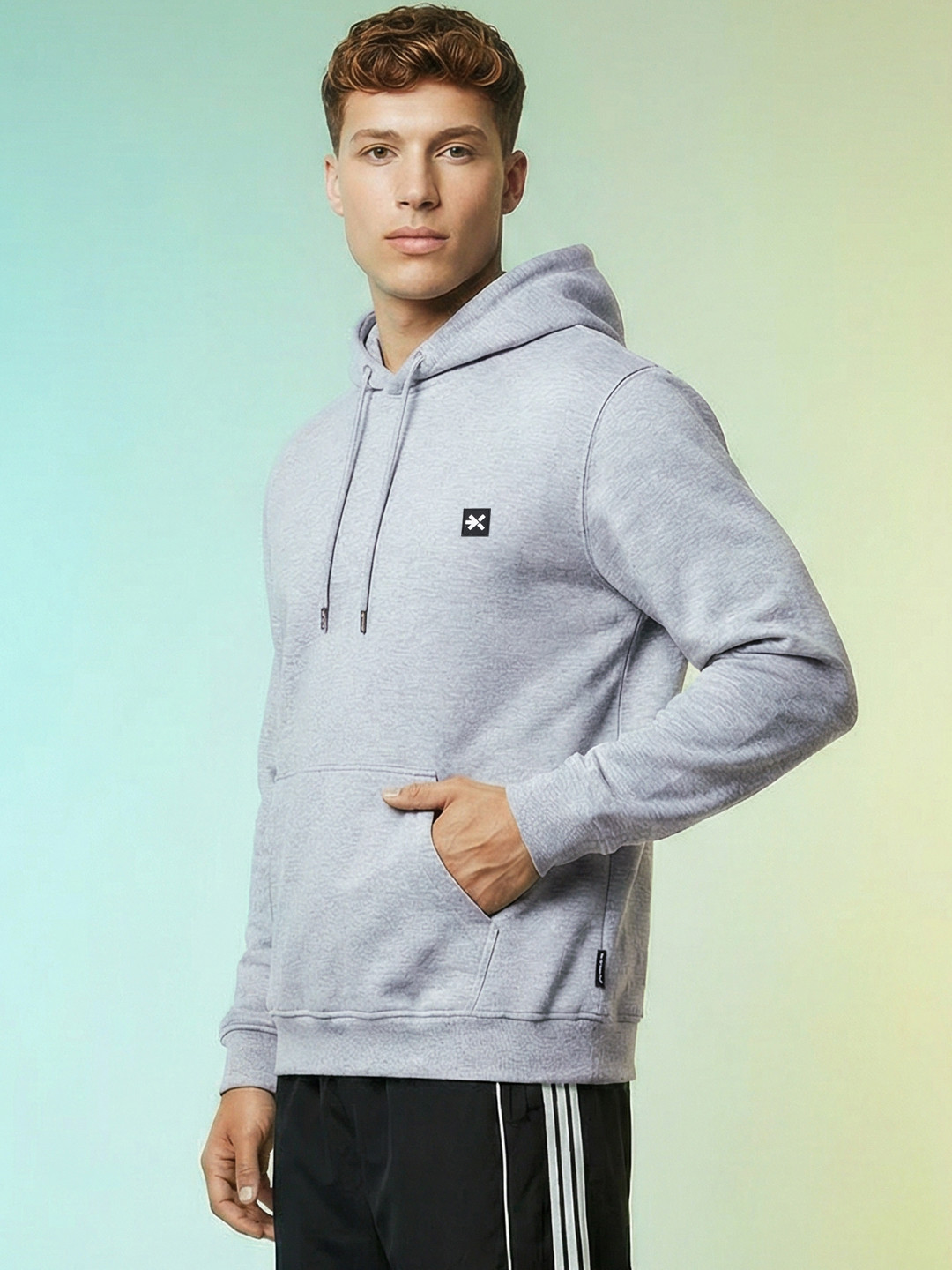 HRX by Hrithik Roshan Hooded Pure Cotton Sweatshirt