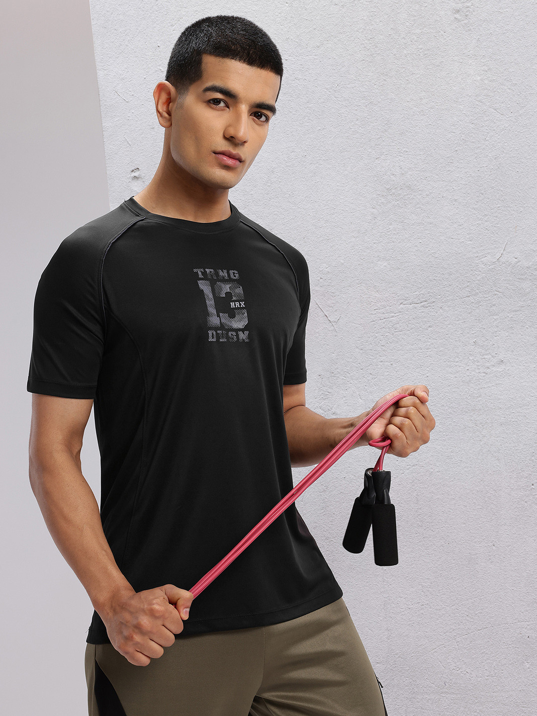 HRX by Hrithik Roshan Men Typography Printed Rapid-Dry Training T-shirt