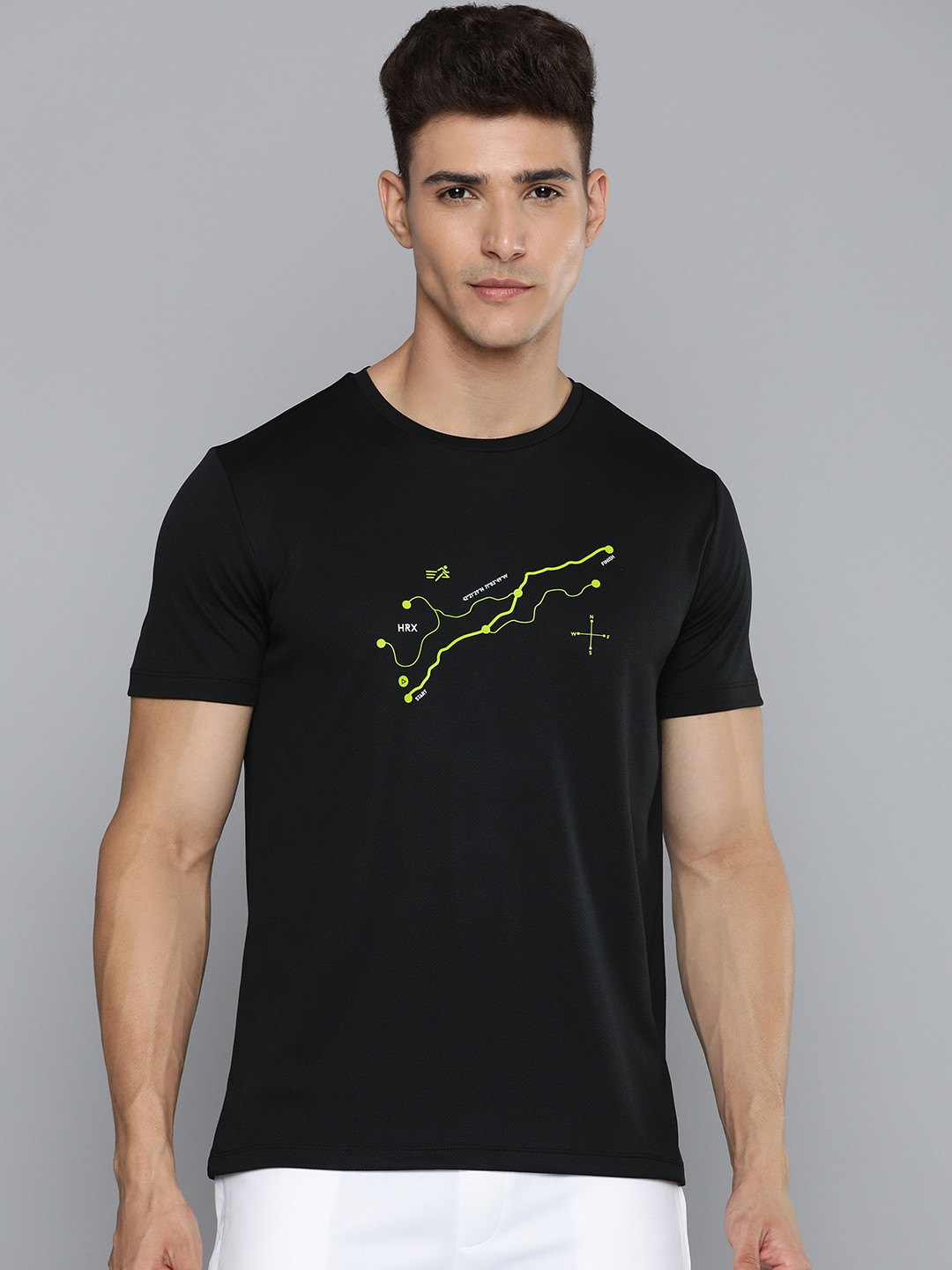 HRX by Hrithik Roshan Men Rapid Dry Printed Running T-shirt