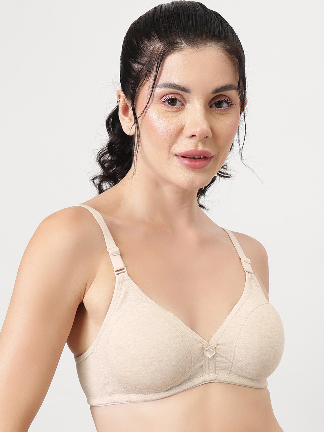 DressBerry Cream Coloured Full Coverage Everyday Bra with All Day Comfort