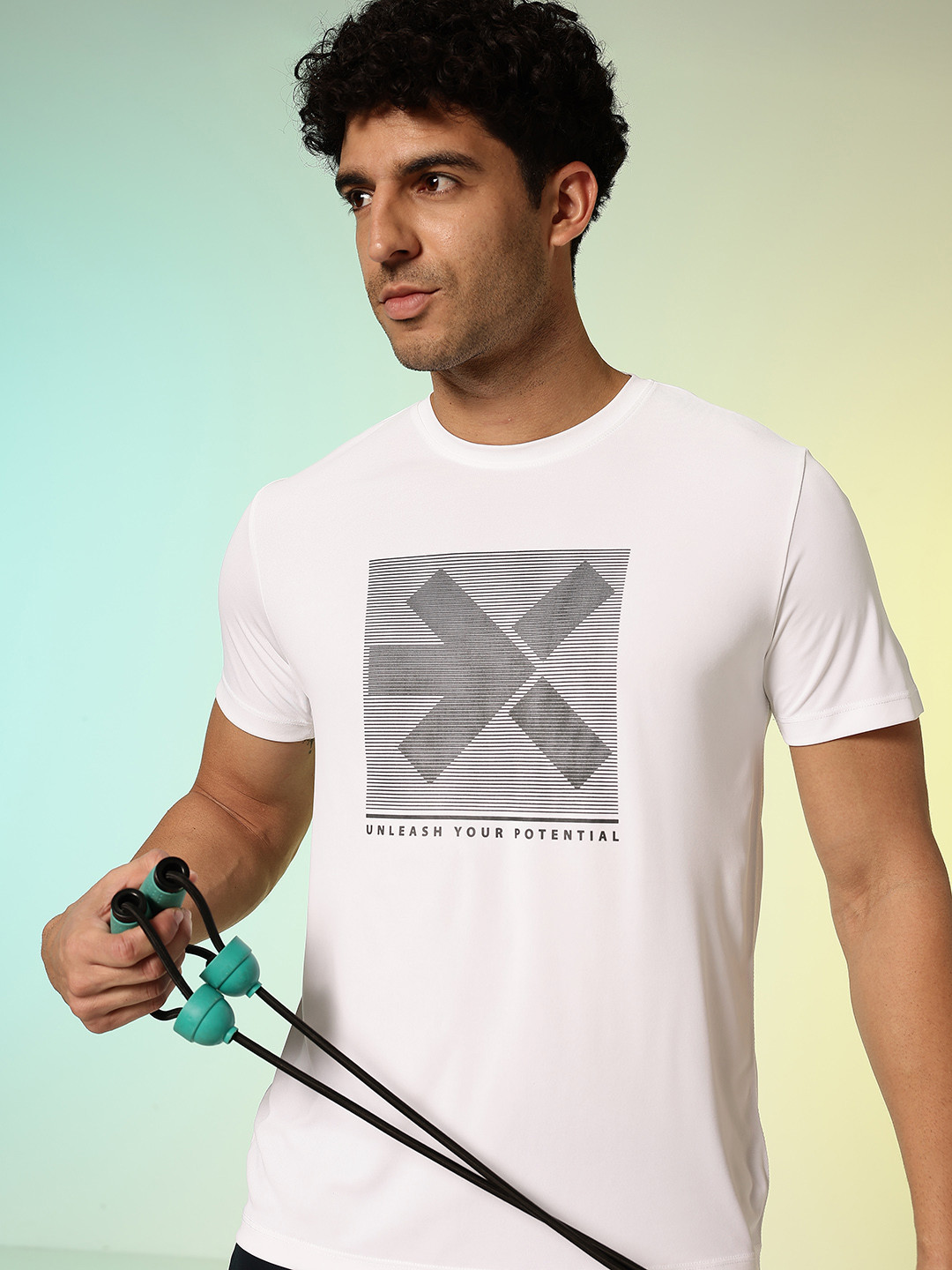 HRX by Hrithik Roshan Brand Logo Printed Rapid-Dry Training T-shirt