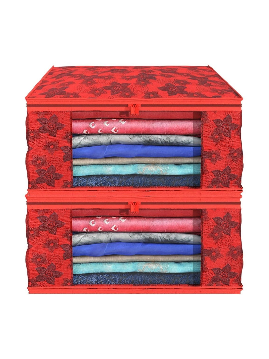 AARON INC Red Set of 2 Reusable Multi-Utility Organisers