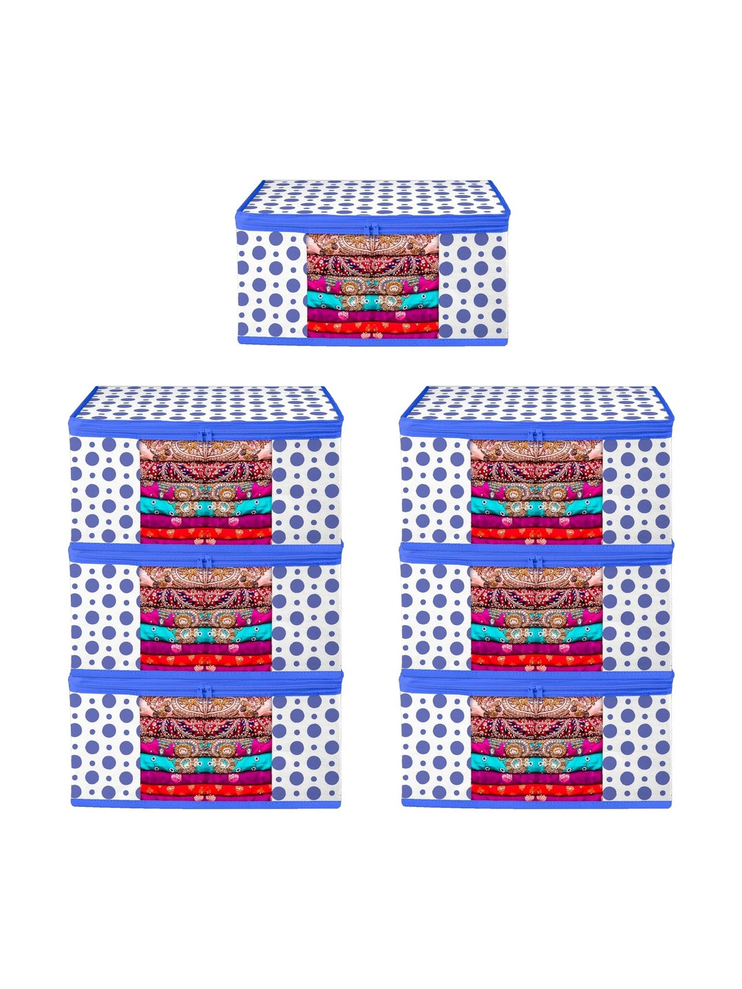 AARON INC Blue Set of 6 Reusable Multi-Utility Organisers
