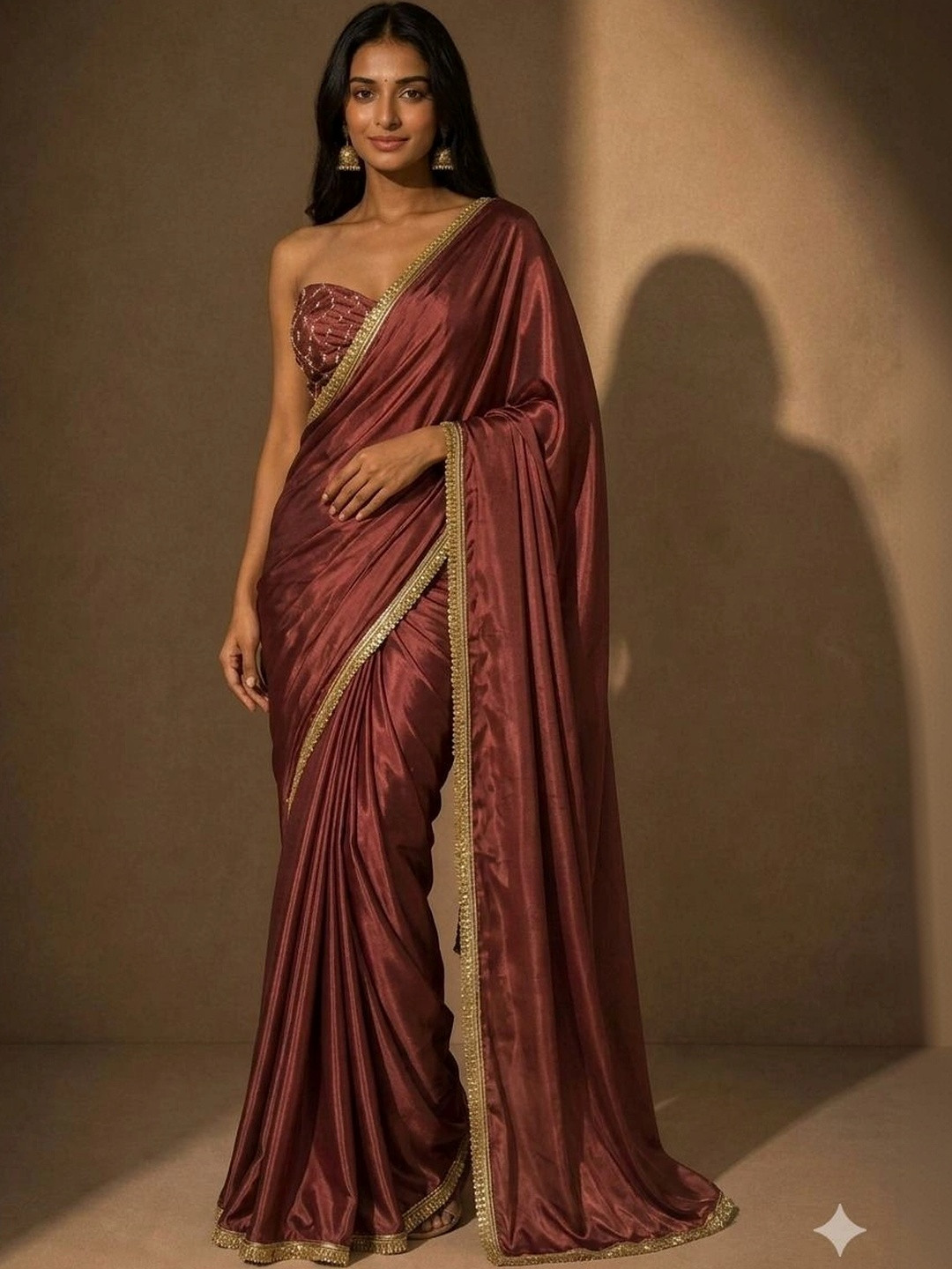 DOLLSOFINDIA Silk Blend Saree