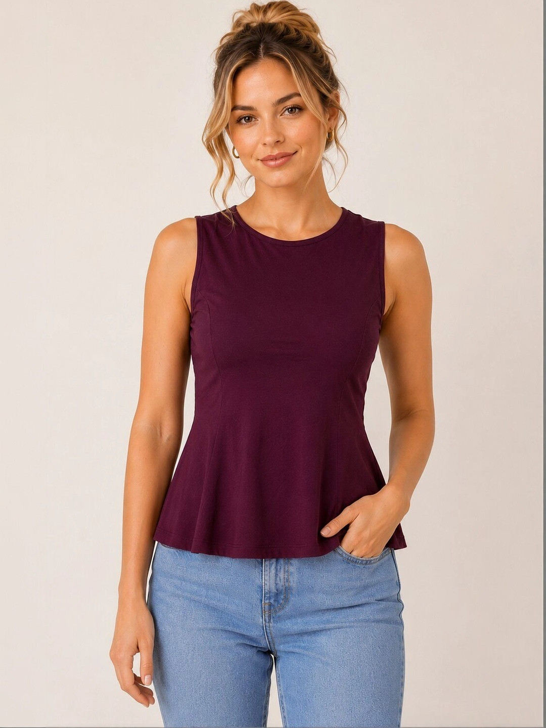 KATLINE Peplum Top