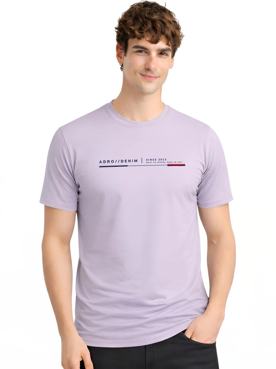 ADRO Men Typography Printed T-shirt