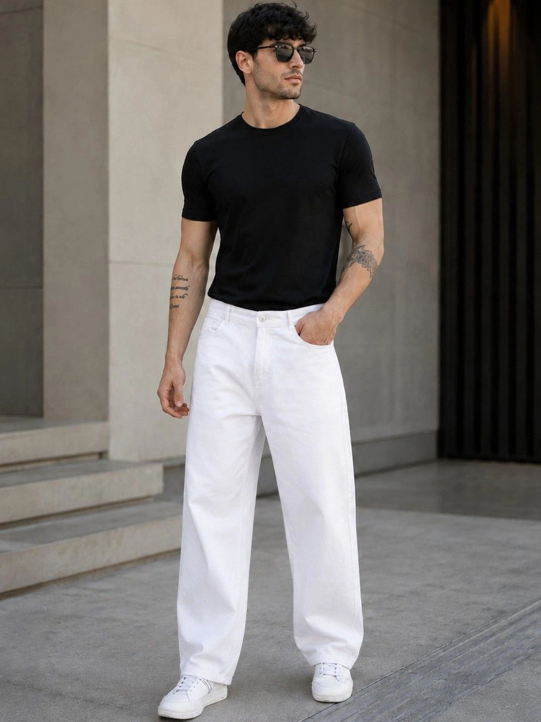 Encrypt Men Straight Fit Mid-Rise Stretchable Jeans
