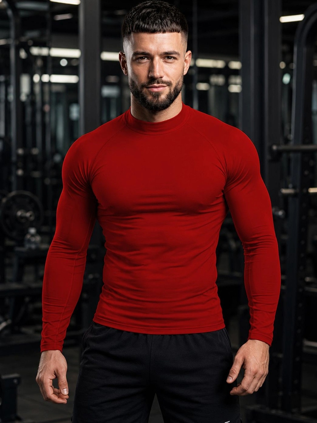 FBAR Men High Neck Anti Odour Compression T-shirt
