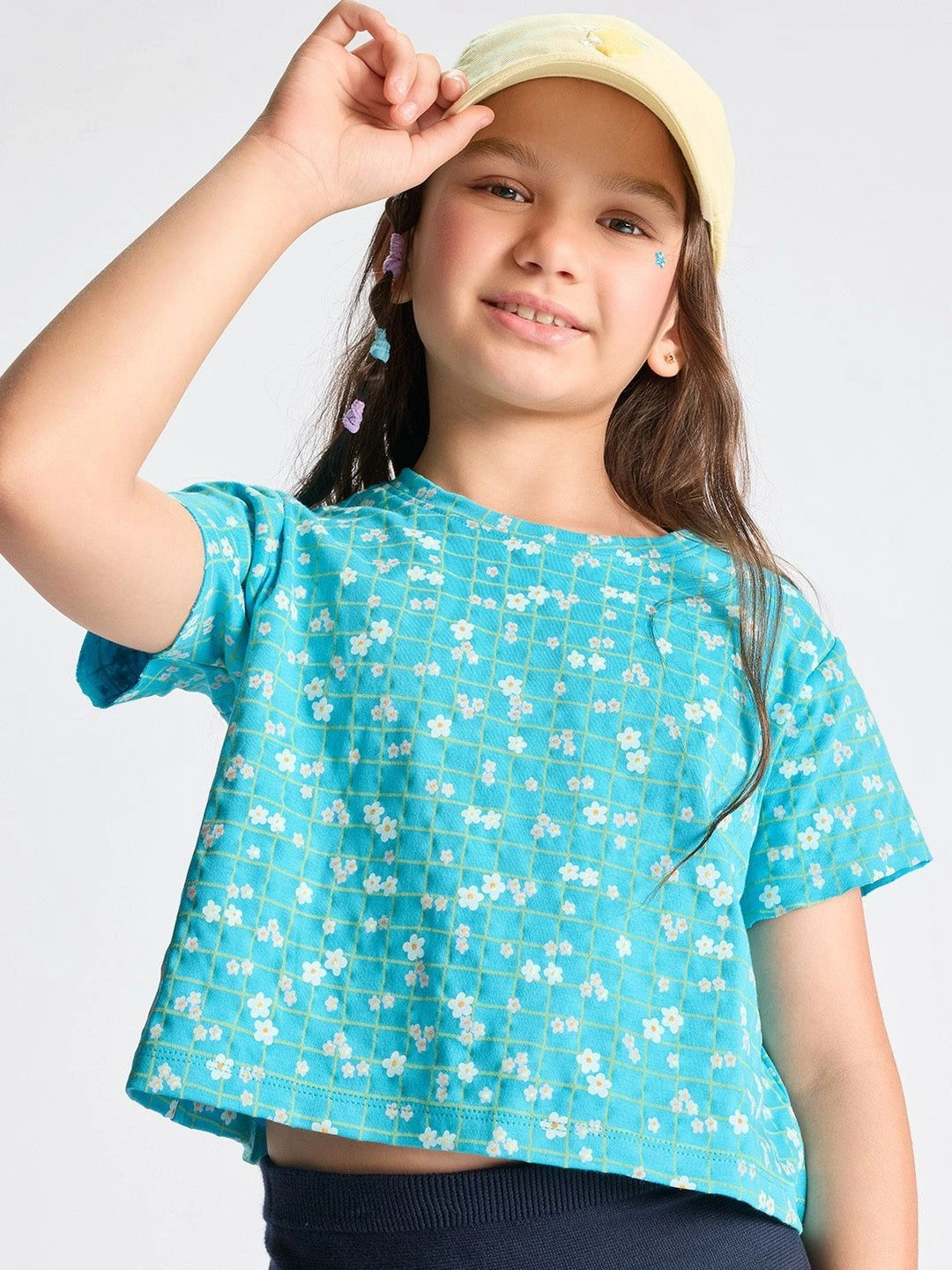 Dotokids Floral Print Cotton Crop Top