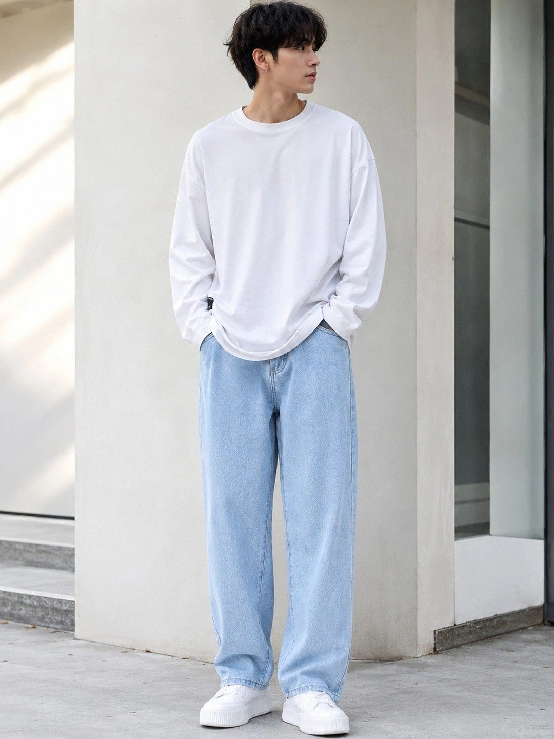 Encrypt Men Straight Fit Mid-Rise Stretchable Jeans