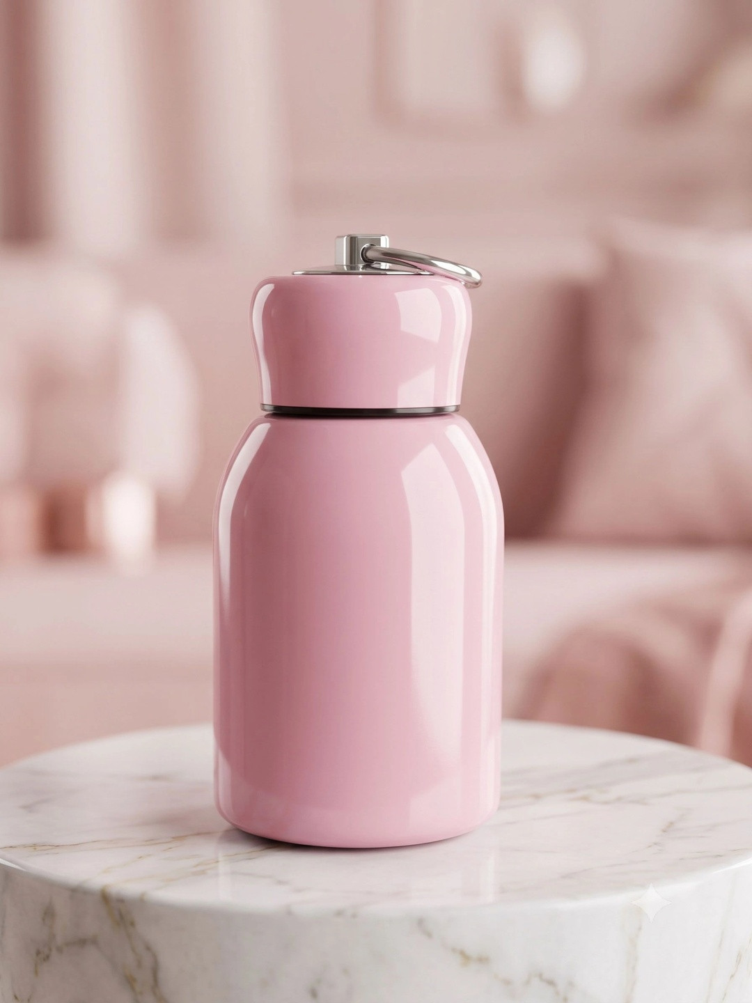 PIXNA Pink Single Stainless Steel Solid Double Wall Vacuum Water Bottle