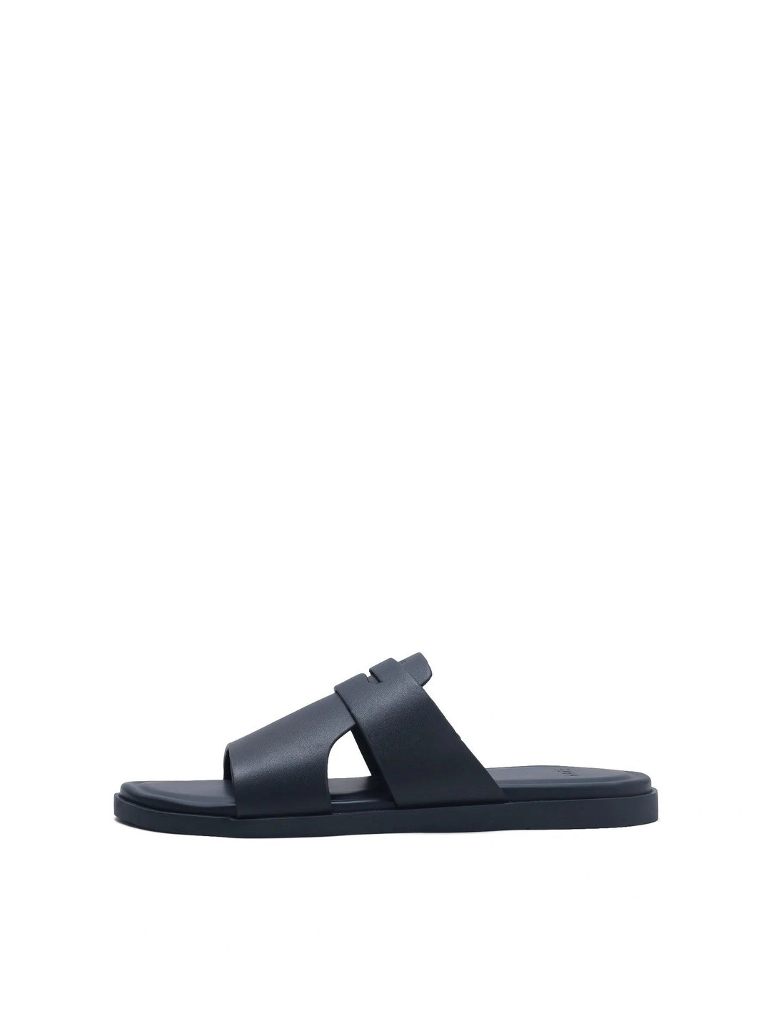 RARE RABBIT RAREZ Jaxa Men Dark Navy Leather Sandal
