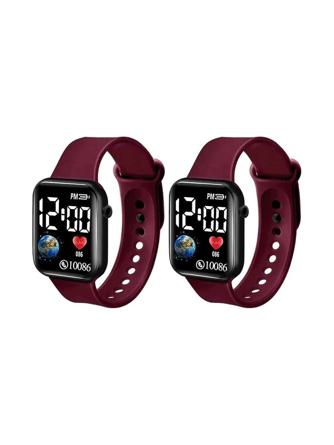 Rolss Set Of 2 Men Digital Smart LED Watches