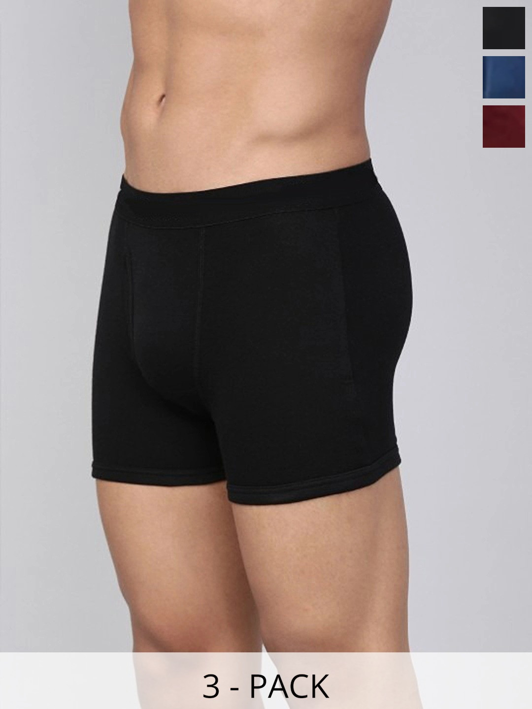 CAVENDERS Men Pack of 3 Assorted Cotton Blend Boxer-Style Briefs