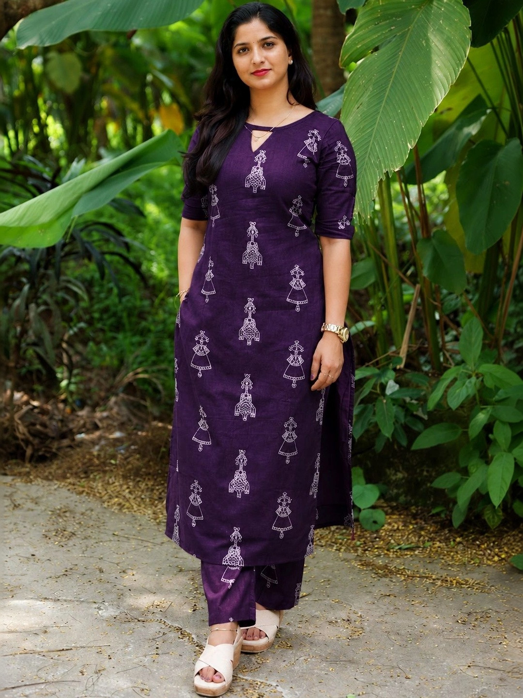 Twika Women Tribal Printed Regular Kurta with Palazzos
