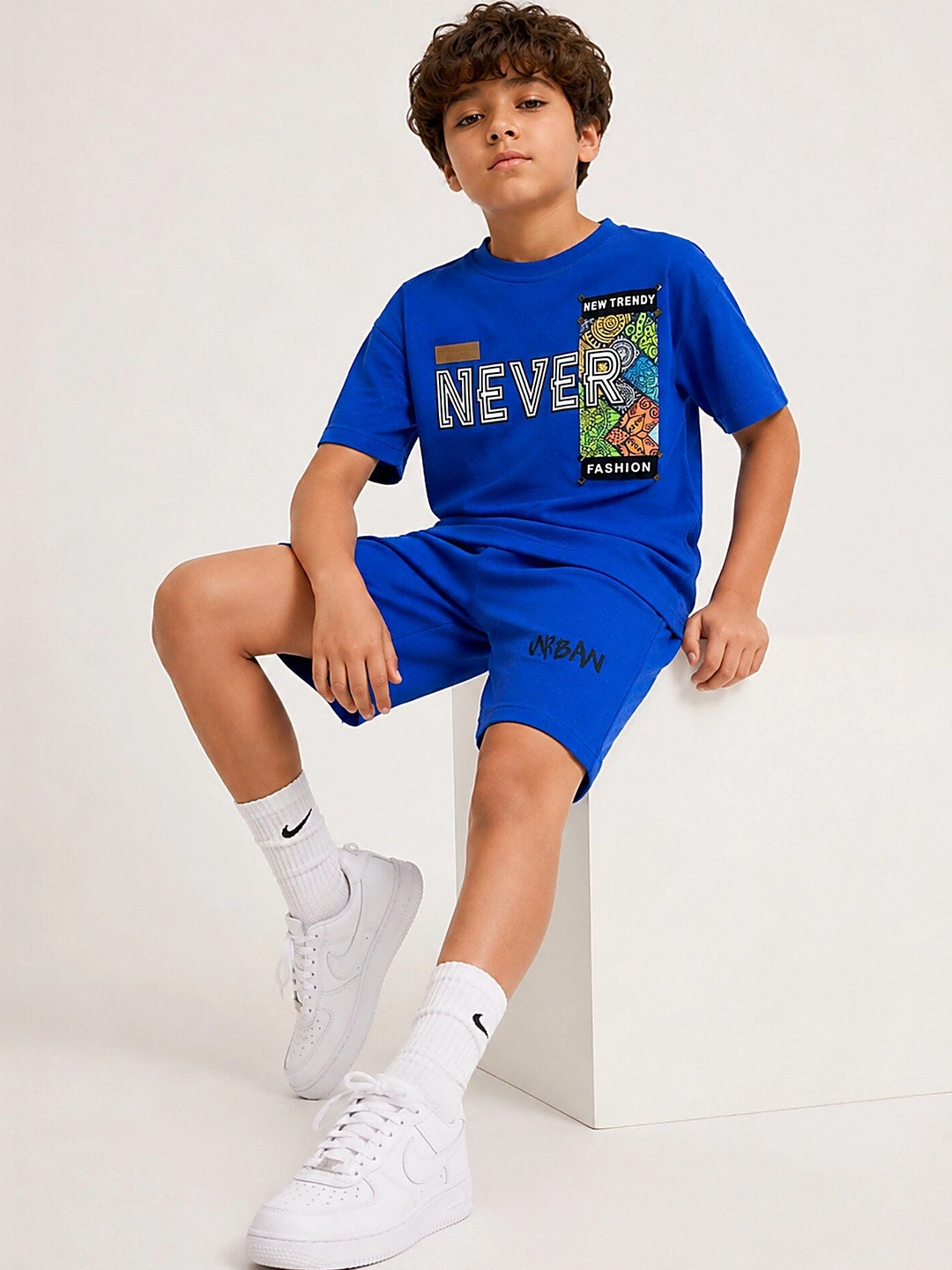 URBANBOYS CLUB Boys Printed T-shirt with Shorts
