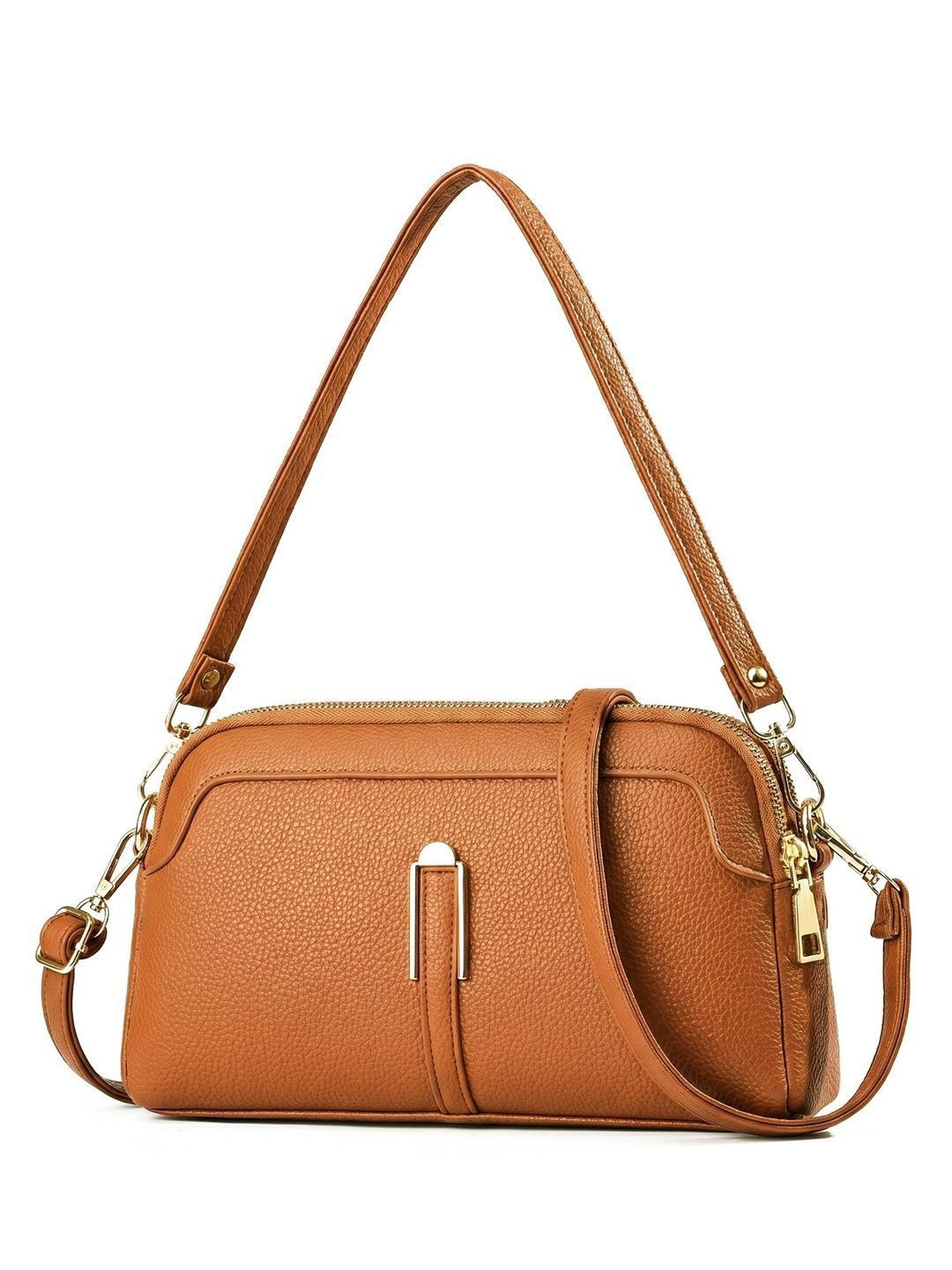 Horse and Hash Textured PU Shoulder Bag