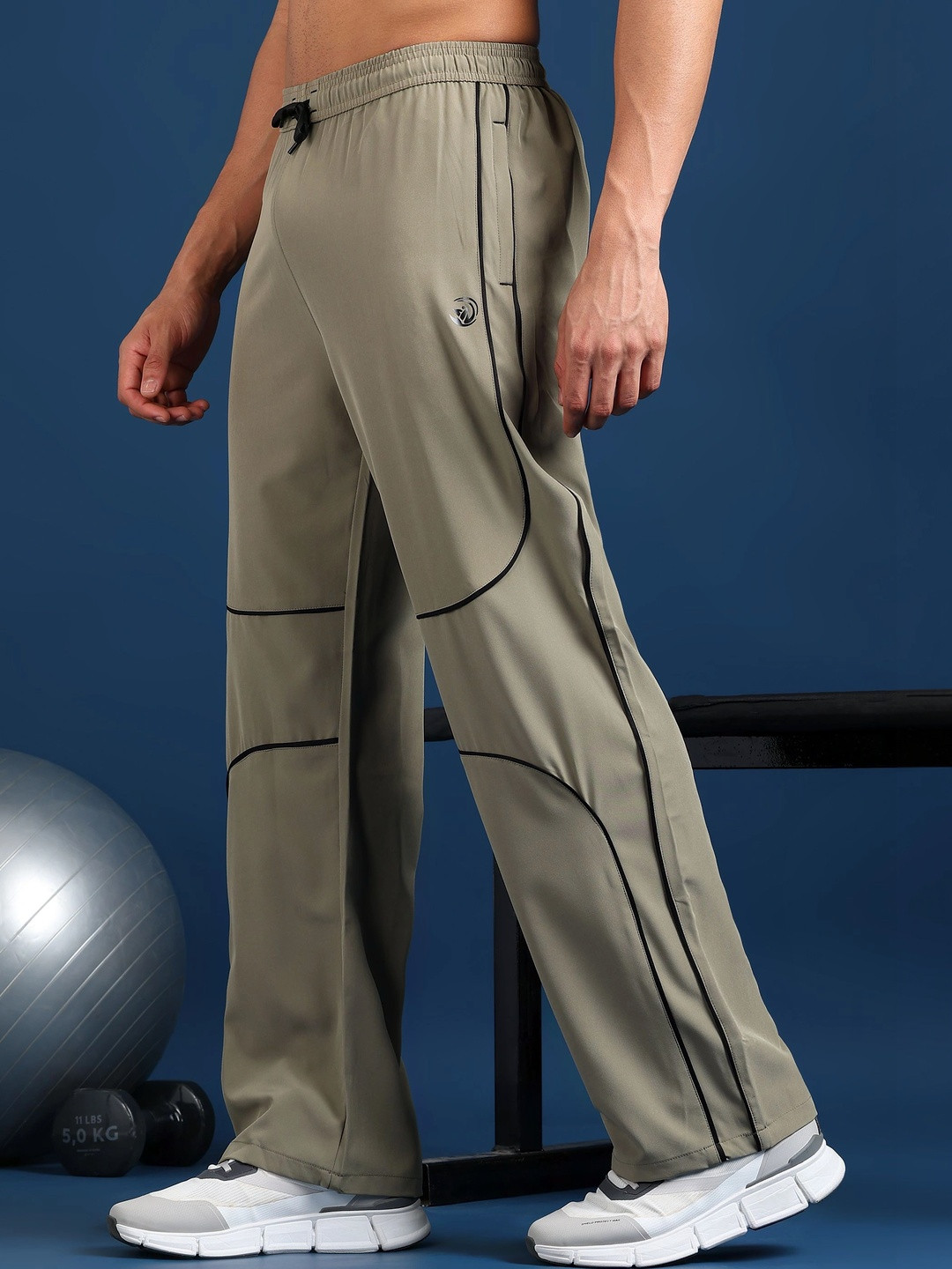 GNOCKFACE Men Baggy Brand Logo Rapid-Dry Training Track Pants