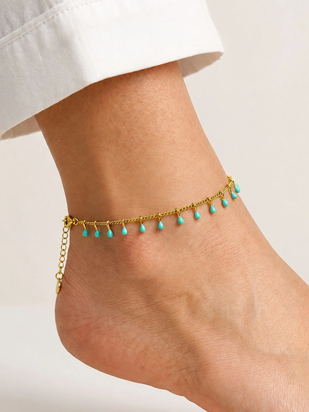 ARTKLIM Gold-Plated Zircon Anklet