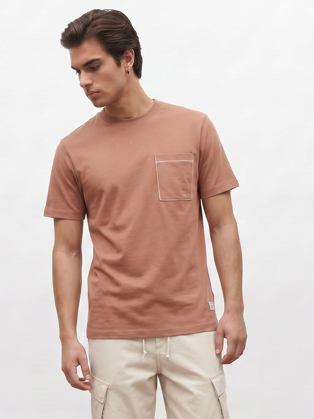 Mr Bowerbird Pocket Detail Pure Cotton T-shirt
