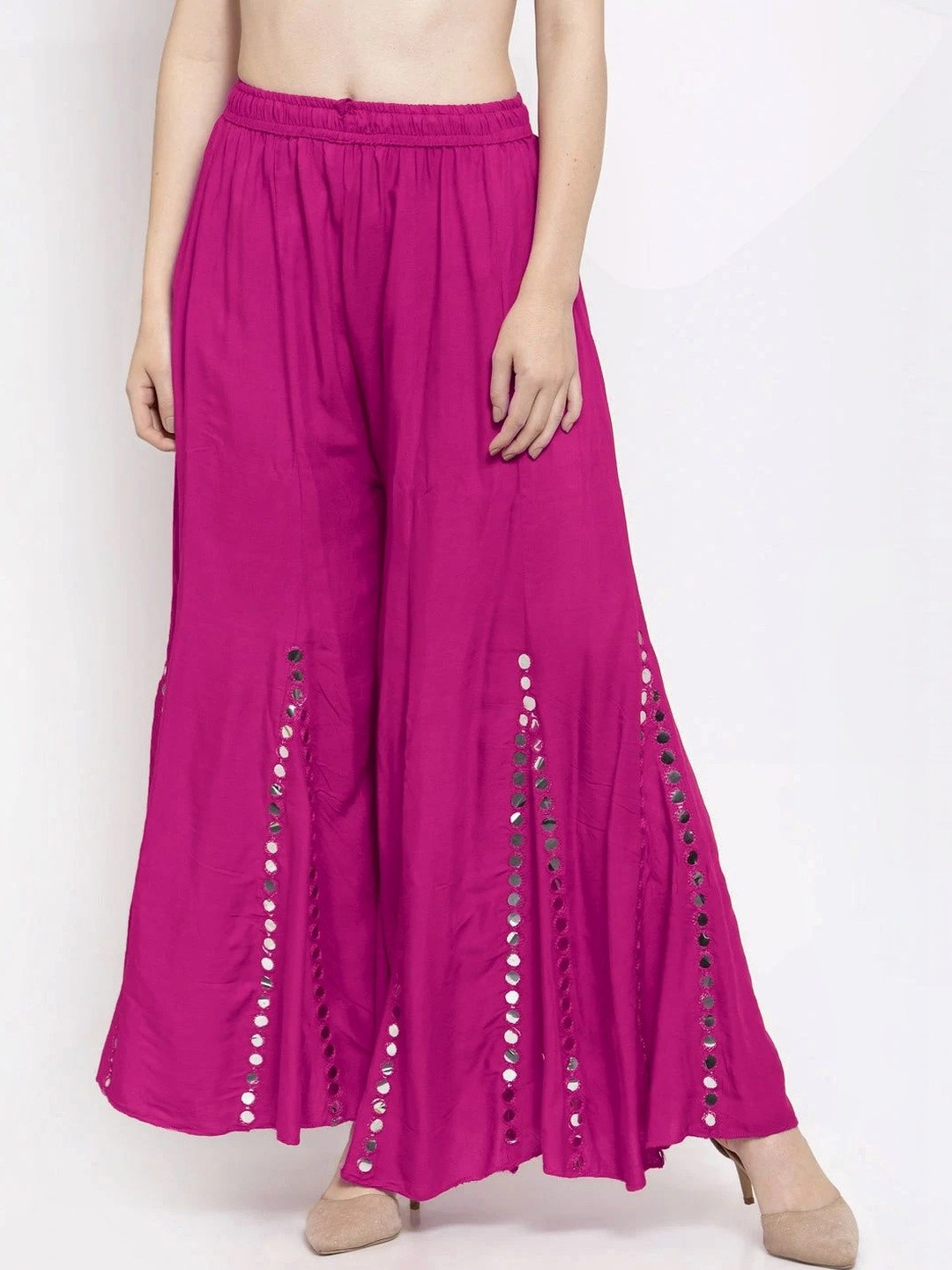 SMASUM Women 2 Knitted Ethnic Palazzos