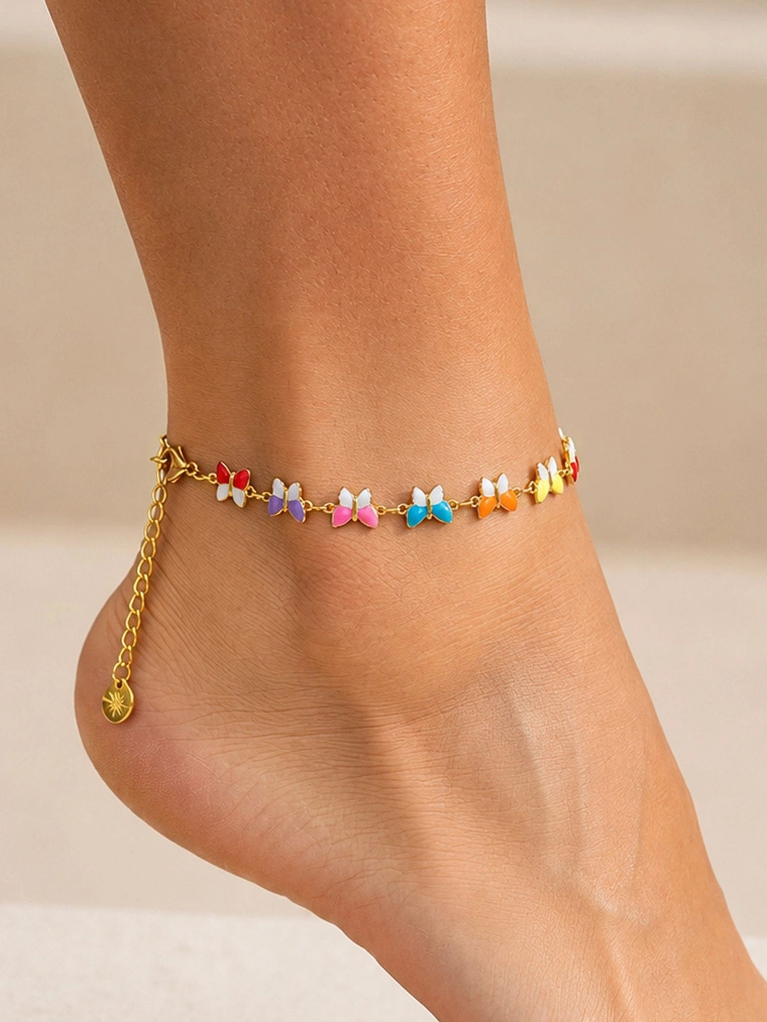 ARTKLIM Gold-Plated Zircon Anklet